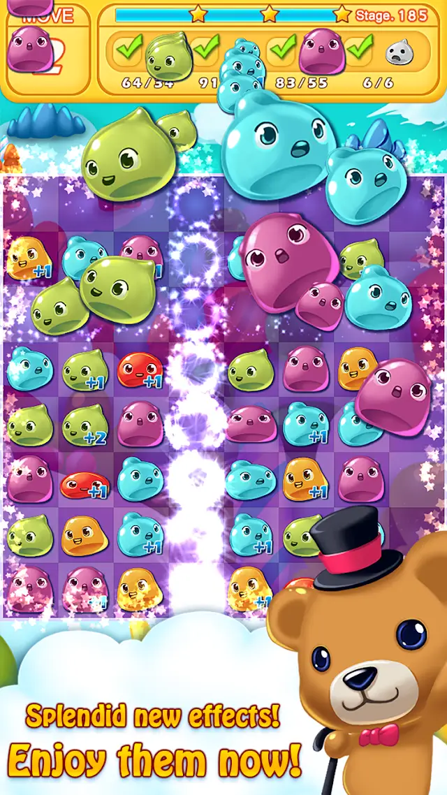 Jelly Jelly Crush - In the sky gameplay screen