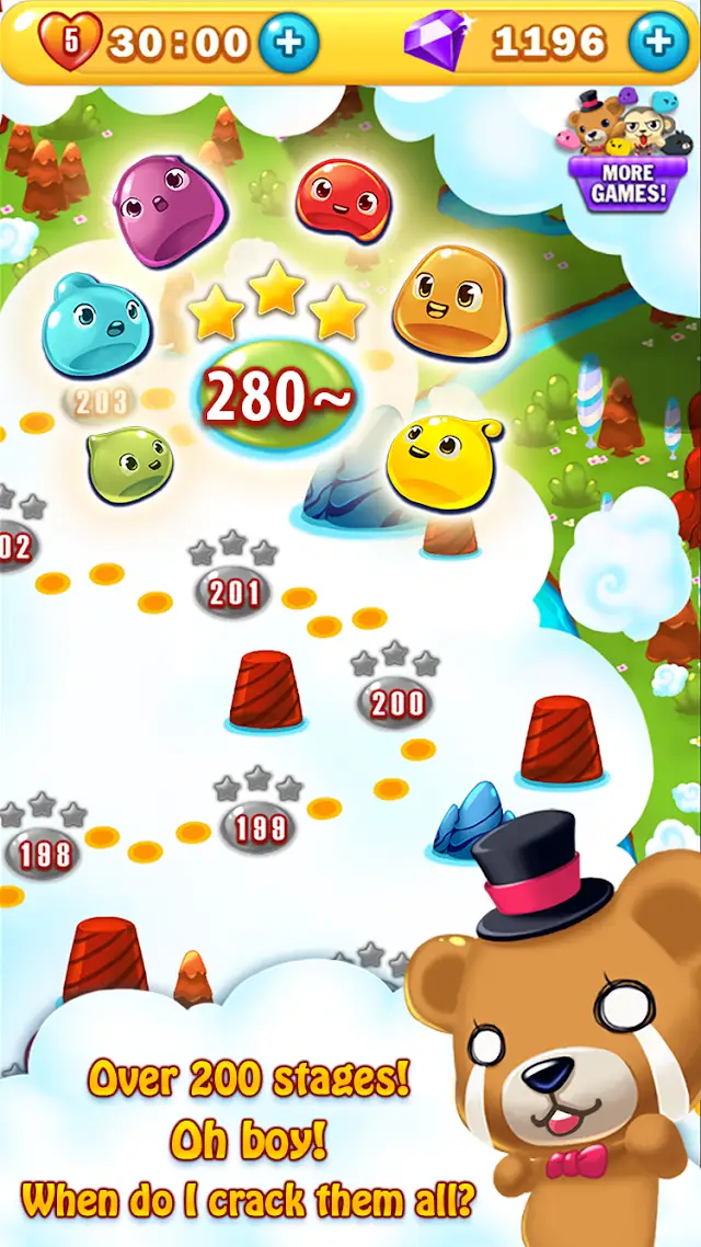 Jelly Jelly Crush - In the sky second screen from Google Play